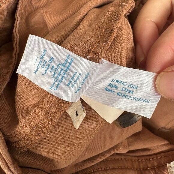 Marine Layer Women's Wide Leg Pants Size 4 camel Brown High-Rise Casual - Picture 6 of 8